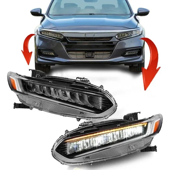 ملحقات السيارة مصباح أمامي LED فائق السطوع لسيارة HONDA Accord 2018 2019 2020 2021