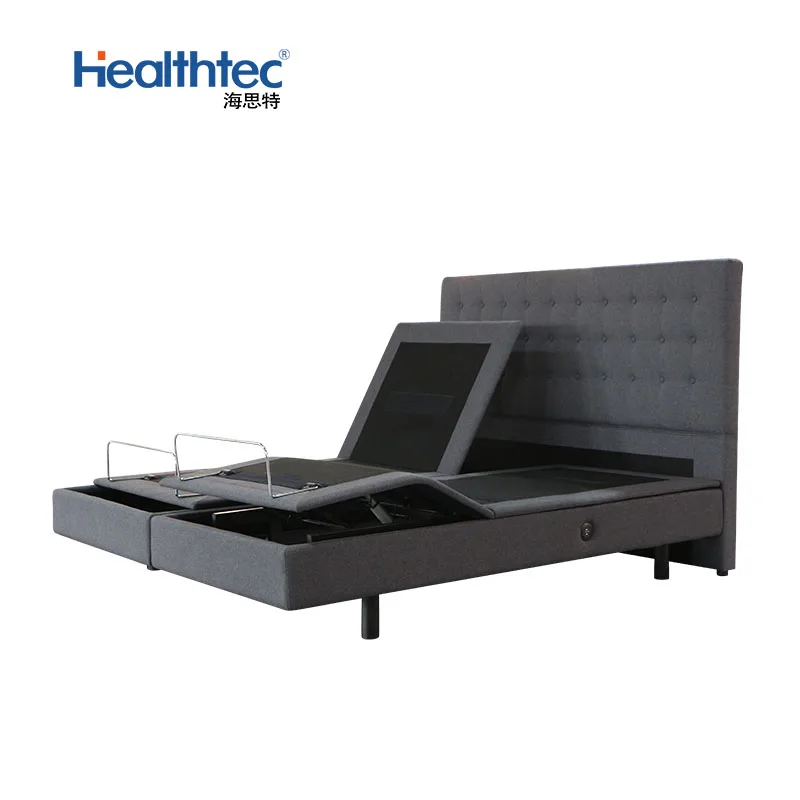 Folded  Frame With Head Board, Massage, Zero Gravity, USB Charging Split King Bed Adjustable Bed