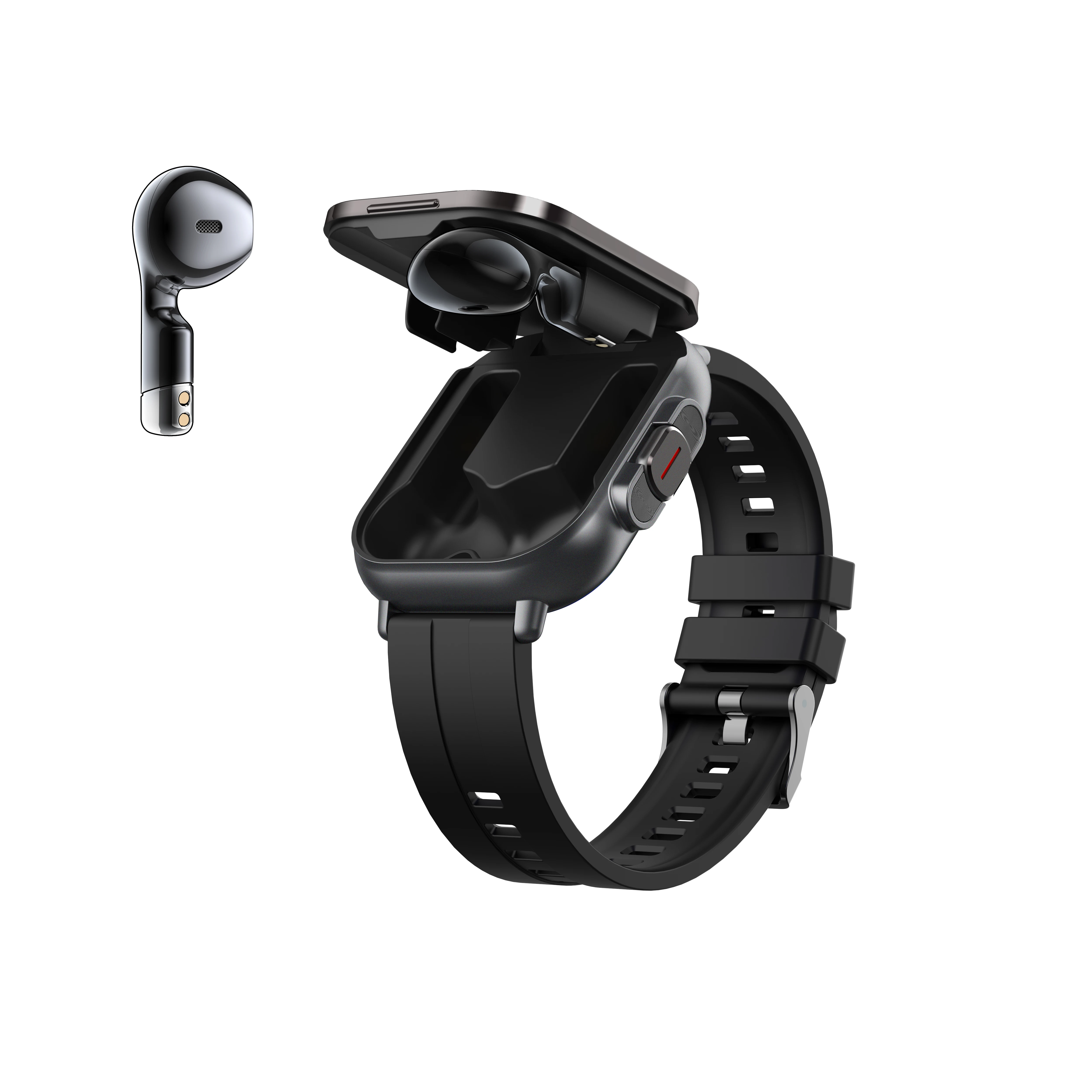 Popular New 2-in-1 Smart Watch Bluetooth TWS Earbuds 2-Inch Full Screen Touch GPS Heart Rate Sport Wristband Health Monitoring
