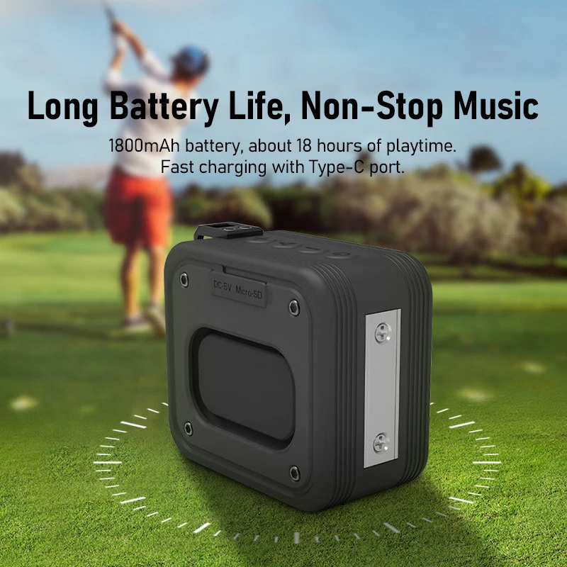 Loud & Clear Sound IPX7 Waterproof Shockproof & Dustproof 24 Hour Battery Portable Magnetic  Wireless Golf Cart Speaker