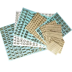 High Quality Customized 3D Logo Stickers Gold Letter Alphabet Number Metallic Style Environmentally Friendly PET Proper Price