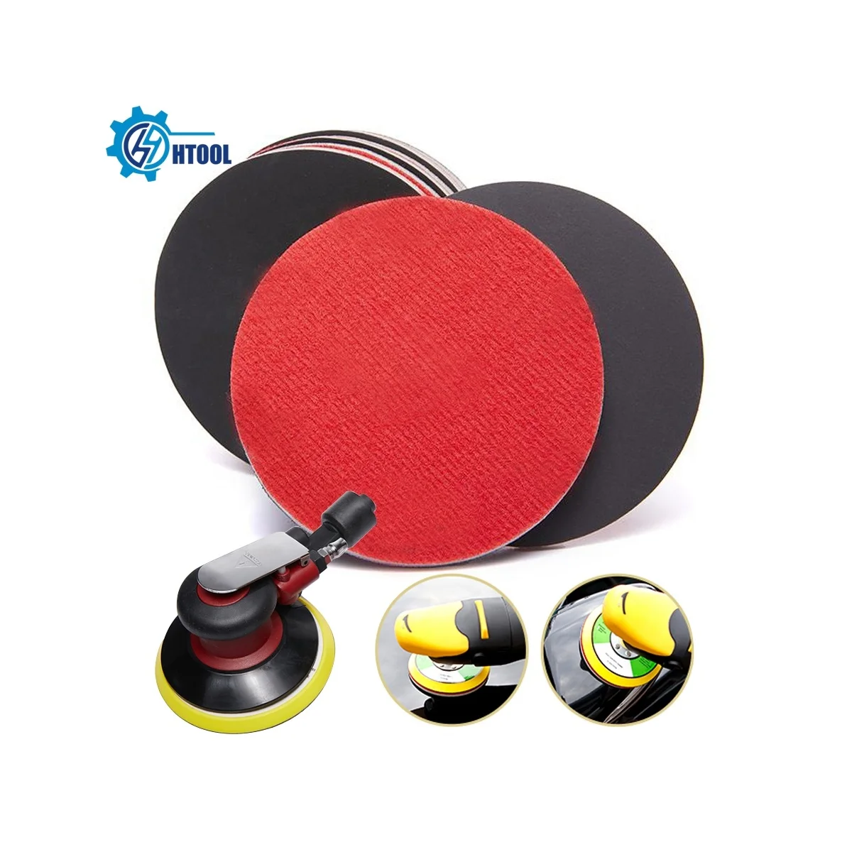 3'' High Performance Flocking Round Sponge Sandpaper Drywall Sponge