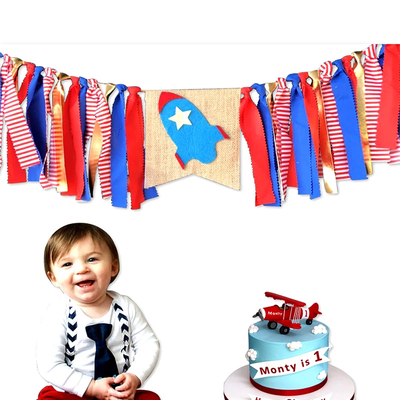 Decoration De Fete D Anniversaire Pour Garcons Banderole Couronne De Gateau Jouets Pour Enfants Theme Spatial Buy Bebe 1st Anniversaire Chaise Haute Banniere Et Un Anniversaire Espace Decoration De Fete Chaise Haute Banniere Bebe Chaise Guirlande Gateau