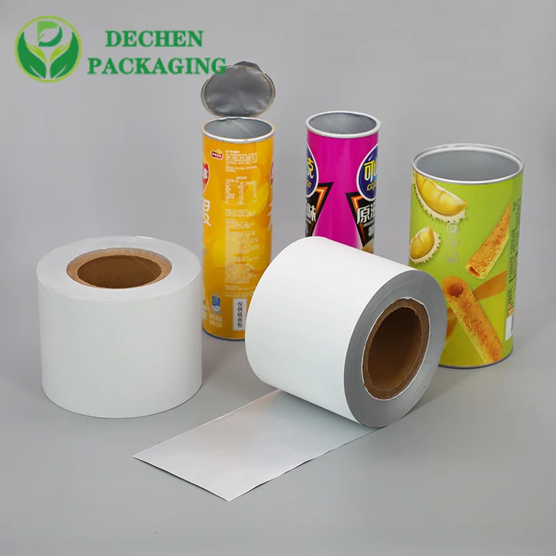 Silver Foil Paper Tube Packaging | Custom Chips Paper Cans inner Alu Paper
