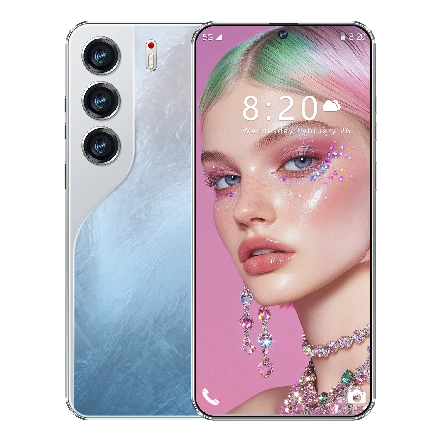 CAMON 40 Pro 5G Dual SIM Free Global 版 TECNO Camon 40 Pro 5G Android Cell Phone (12GB+256GB/WHITE/Dual