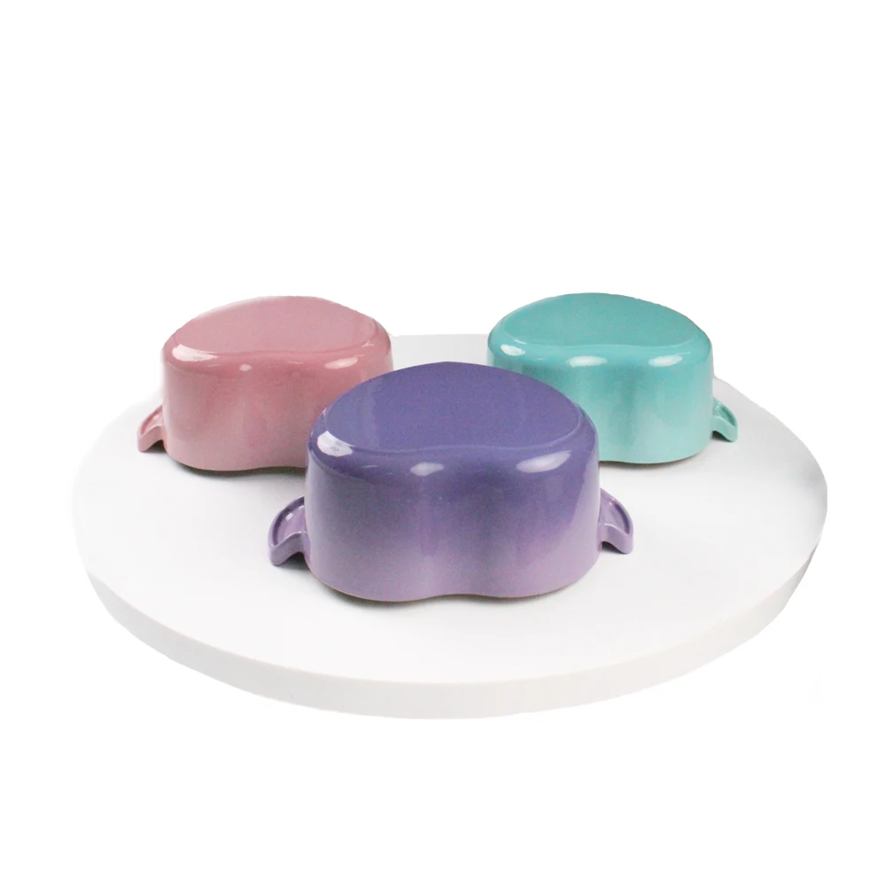 Heart Shaped Cast Iron Enamel Pot Double Ear Cast Iron Enamel Pot