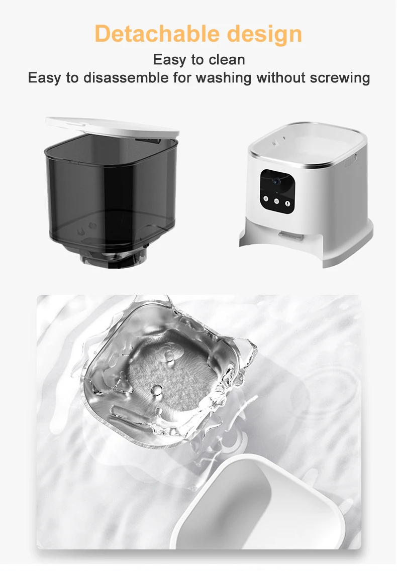 Yule WiFi Auto Connected Smart Automatic Pet Feeder with 6L Visible Hopper
