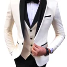 Coat Pant 3 Pieces Formal Suit Coat Vest Pant Regular Fit Shawl Lapel Solid Prom Tuxedos Wedding Groomsmen Blazer Suit Tuxedo Set
