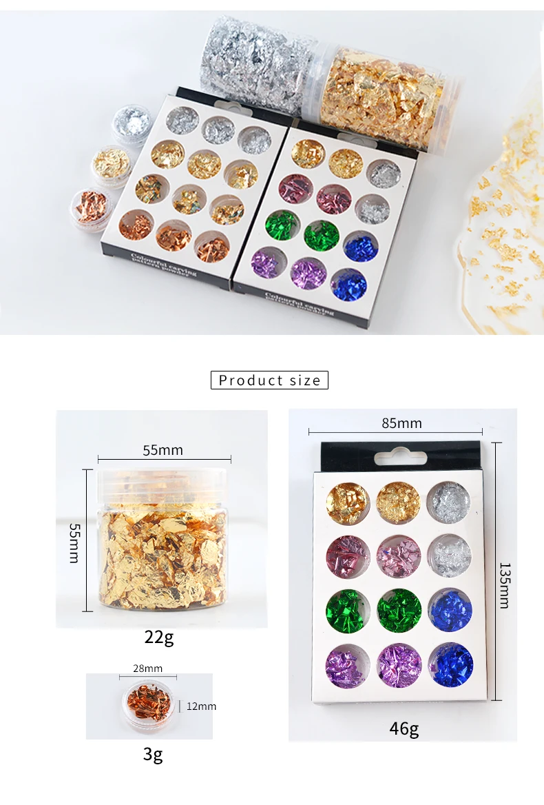INTODIY Tinfoil Gold Leaf Foil Papers DIY Resin DIY Accessories Resin ...