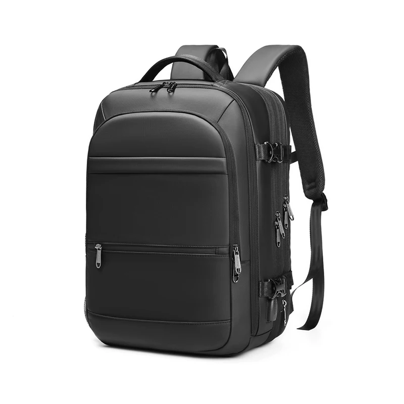 Top Quality Compartments USB Charging Computer Casual Travel Bagpack  Business Water Resistant Laptop Square Backpack for Men