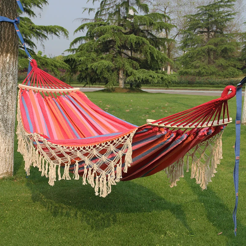 Оптовая продажа портативный подвесной гамак хлопковый для кемпинга