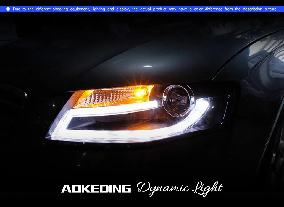 AKD Car Styling for A4 Headlights 2009-2012 A4L B8 Sedan Headlight DRL Hid Head Lamp Angel Eye Bi Xenon Beam Accessories