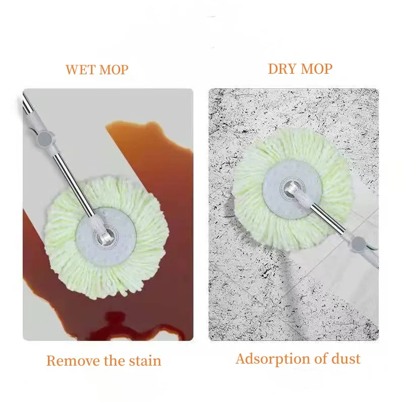 Microfiber Rotating Spinning Mop Rotatable Adjustable Easy Cleaning Floor Magic 360 Degrees Spin Mops and Bucket Set