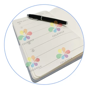 A5 Different Color Customized Design  Perfect Binding Custom  Pu Leather Daily Single Line  Notebook