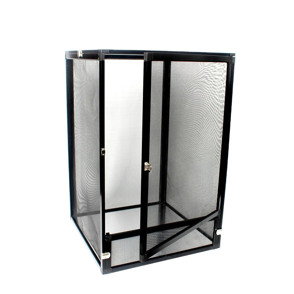 NOMOY PET 2020 new black Aluminum alloy cage for chameleon screen cage 4 sizes reptile cage enclosure NX 06 Alibaba