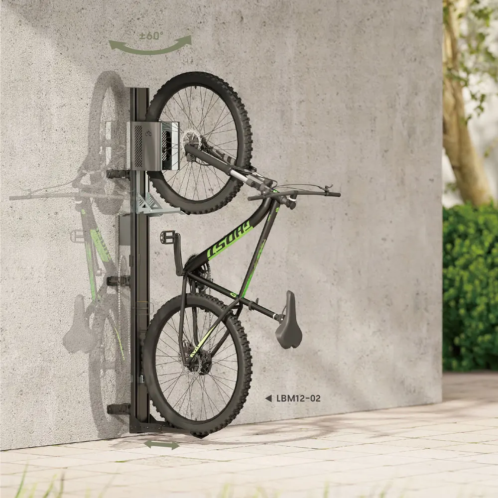 LBM12-02 Easylift Schwenkbarer Vertikaler Wandmontierter Fahrradstnder fr  Garage, E-Bike-Halterung, Fahrradaufhngung fr Innenbereich und Zuhause