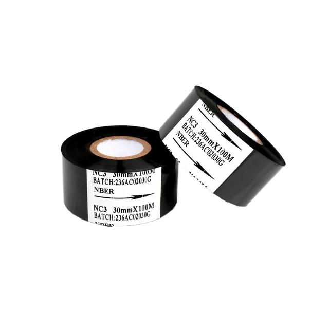 SCF-900 25mm*100m Black High-quality TTO PET Date Coding Ribbon 1 Inch Inner Core for HP30/241/241B Printers 3