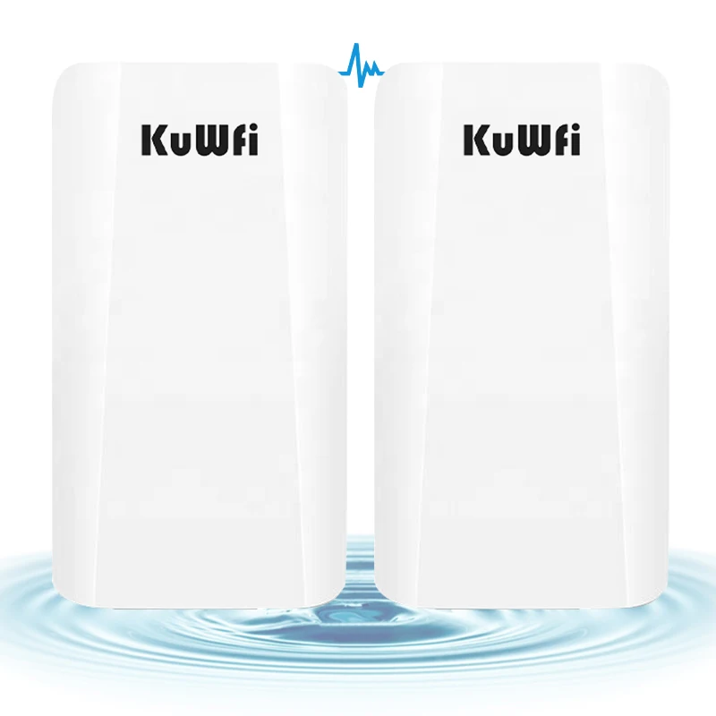 IP65 Waterproof KuWFi WiFi Bridge Outdoor 300Mbps Wireless CPE WiFi Extender wireless AP Point to Point Wireless Bridge