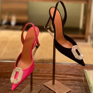 Spring & Fall Women Fashion Rhinestone Shoes Women's Pointed Sexy Pumps Shoes Slingback Ladies Pointed Toe  High Heels Sandal