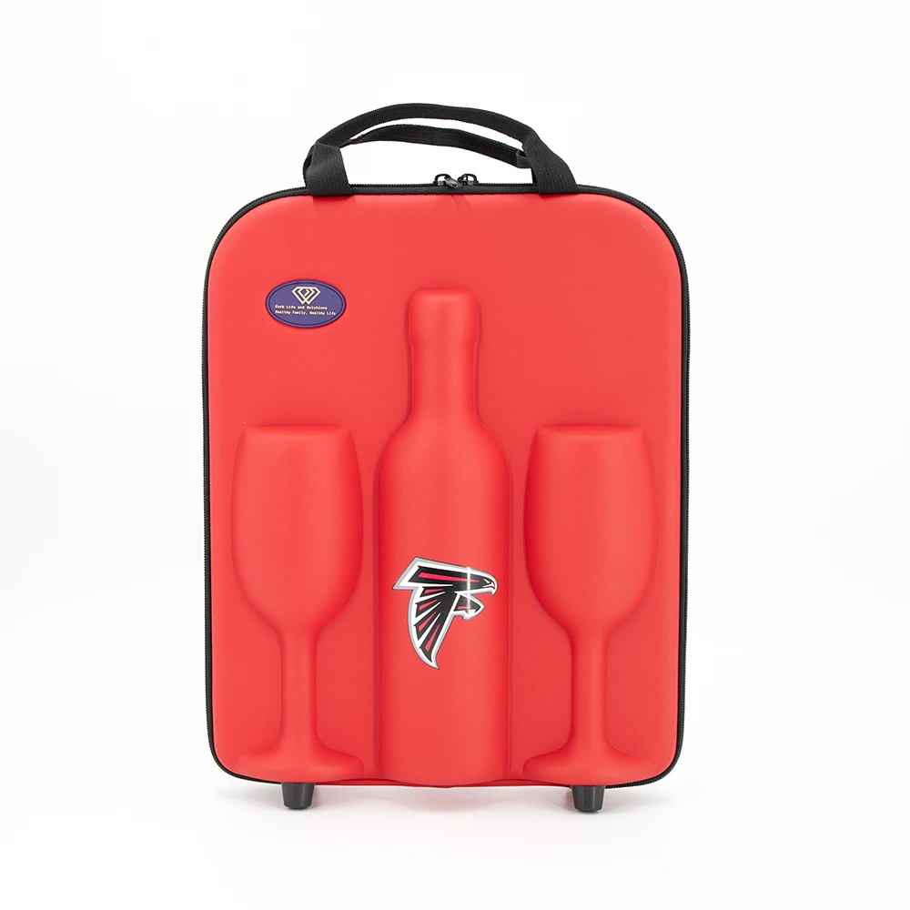 Custom EVA Tool Carry Case Zipper, EVA Protective Wine Glasses Carrying Case, EVA Bag with Foam