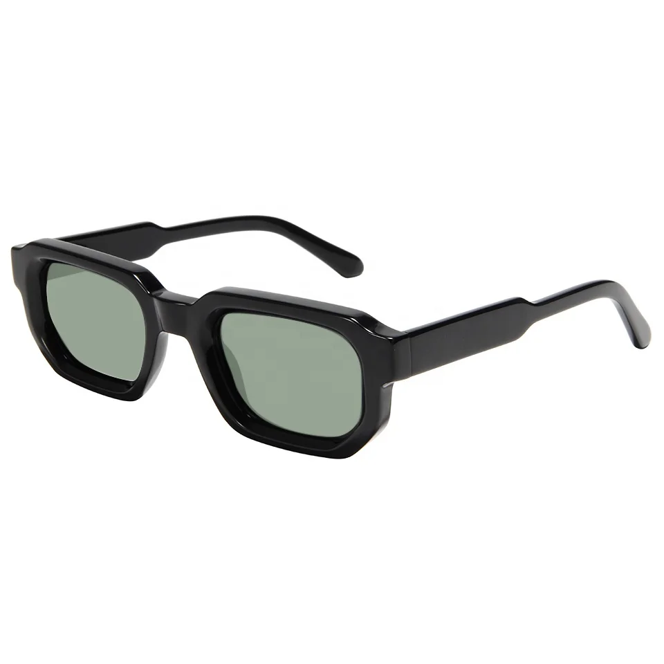 2025 Trendy Thick Acetate Rectangular Sunglasses Men Square Womens Sun Glasses Oversize Millionaire Zonnebril Dames UV400
