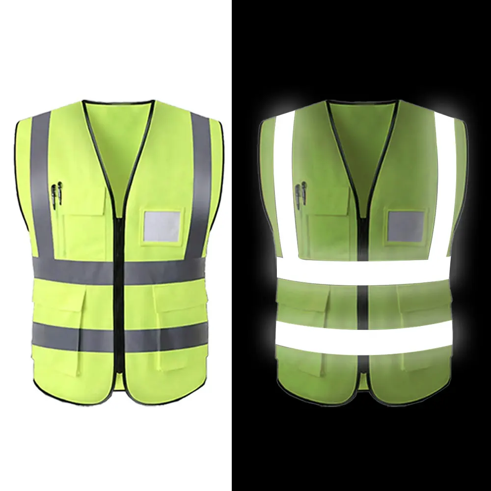 In Stock Reflective Vest Gilet De Scurit Construction Security Safety Vest High Visible Safety Vest With Pockets