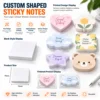Custom-shaped sticky notes
