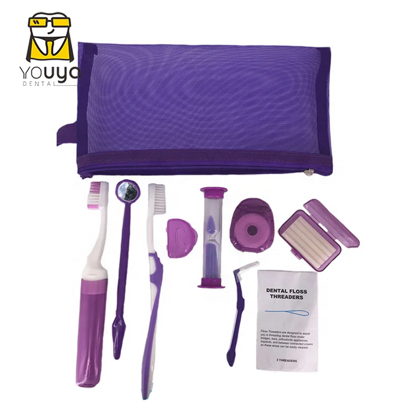 Стоматологический уход за полостью рта, стоматологический уход, набор ортодонтических зубных щеток, стоматологический дорожный набор