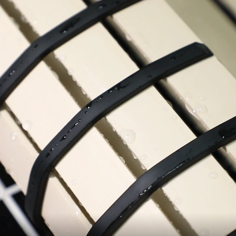 Антибактериальный устойчивый к плесени ПВХ Полосатый резиновый коврик для ванной комнаты для душа внутри