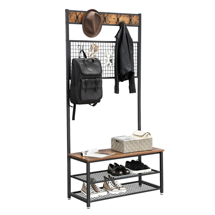 Living Room Entryway Easy Assembly Coat Shoe Rack Stand Modern design bedroom coat rack