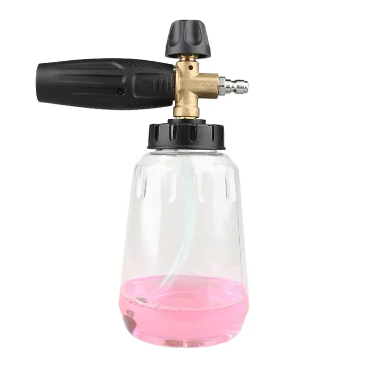 Lance à Mousse Pour Nettoyeur Haute Pression - Bouteille 1L - Connexion Rapide 1/4 - Pour Lavage Voiture, Sols...