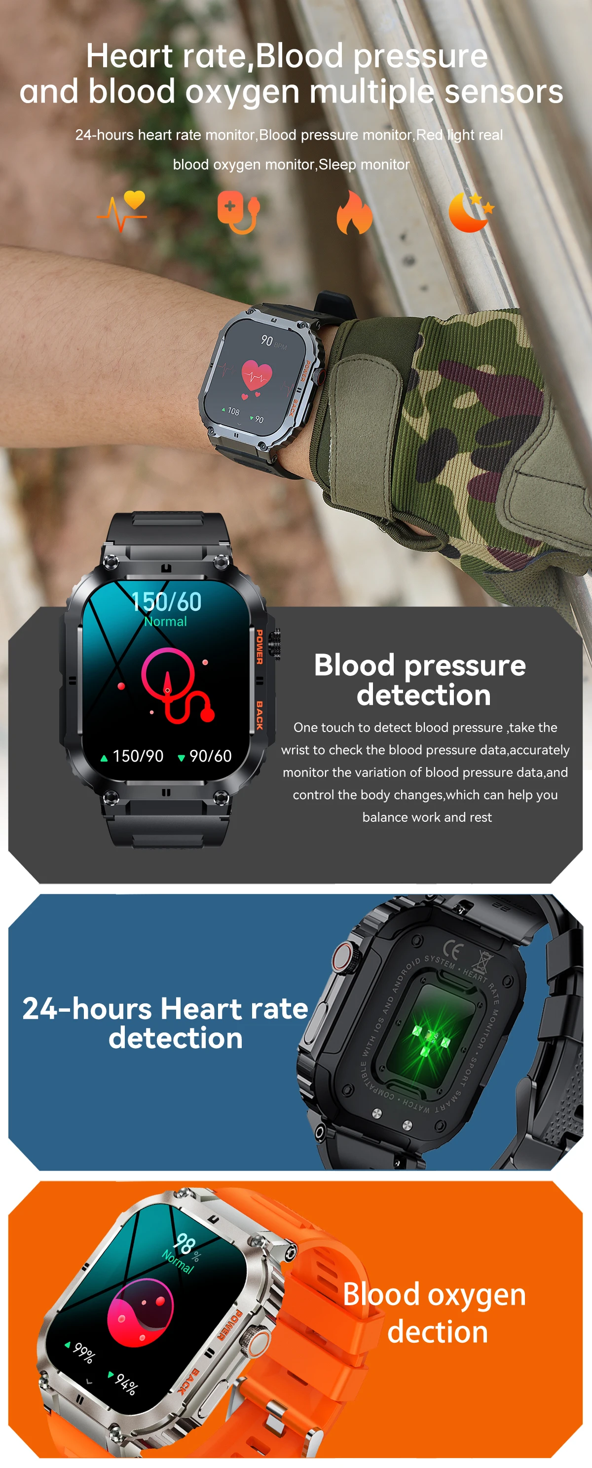 K57pro Outdoor Sports Smart Watch With 1.96 Inch Big Screen Fitness
