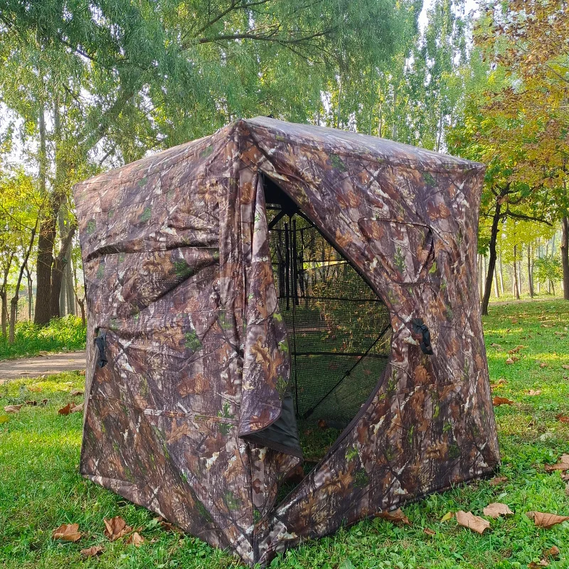 New portable pop up outdoor camping tent camouflage blind hunting tent with fiberglass poles