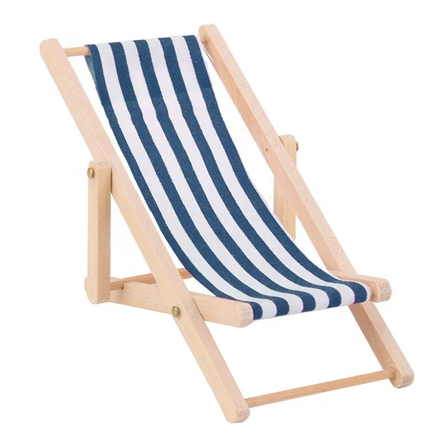striped solid wood outdoor furntiure foldable canvas beach chair