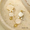 White Shell Earrings