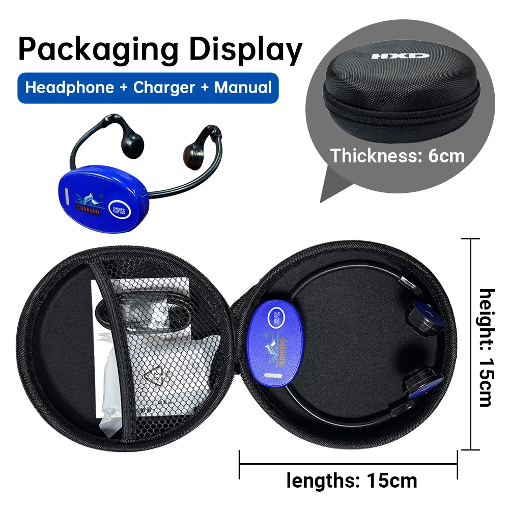 DORADO 10 H902 Magnetic Charging Bone Conduction Headset 1 H800 BT Transmitter Digital Display Aquatic Swimming Training