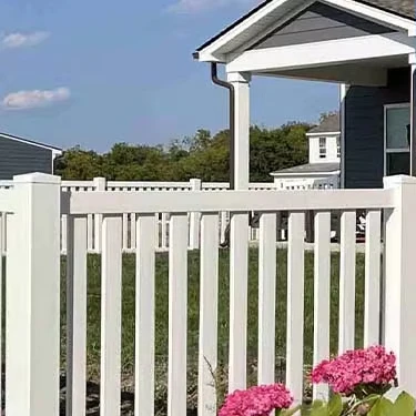 Outdoor Security Fence With Decorative Gate Posts for Gardens
