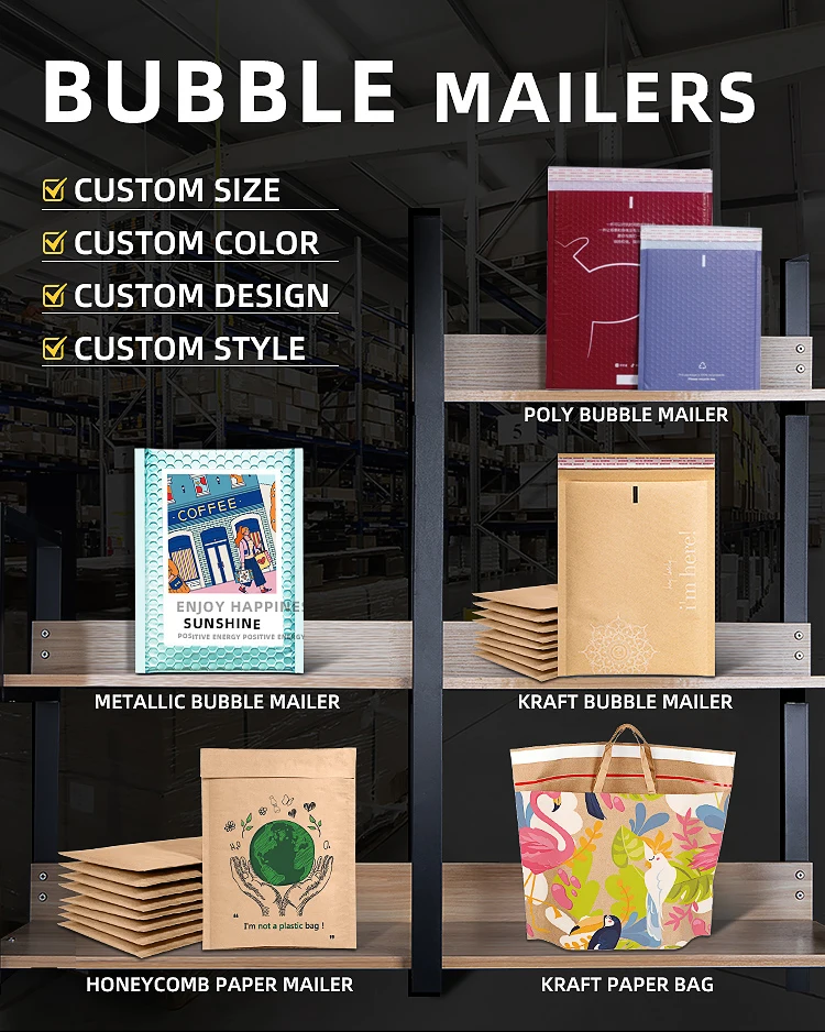 Vietnam Factory Poly Bubble Mailers - Customizable & Waterproof