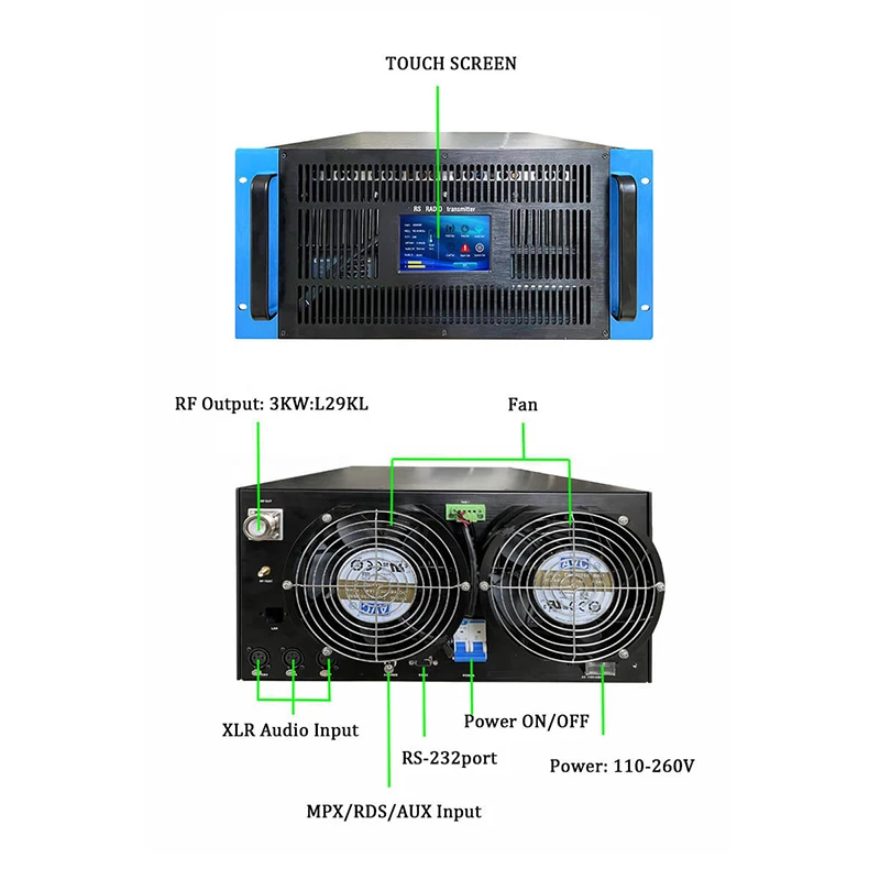 Free Shipping 5KW 5000W FM Transmitter Fm Broadcast Transmitter for Radio Stations 5000w