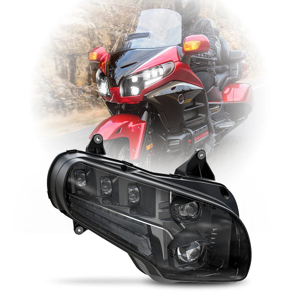 ホンダ ゴールドウイング GL1800 2001-2017用 LEDヘッドライト DRL付