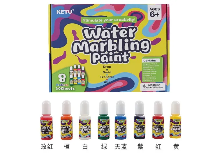 Water Marbling Paint Art Kit for Kids: Arts and Crafts for Kids Girls Ages 8 -12