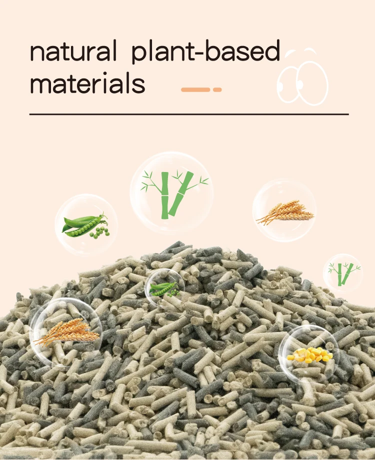 Wholesale Activated Carbon Mixed Strong Absorbent Cat Litter 1.52mm