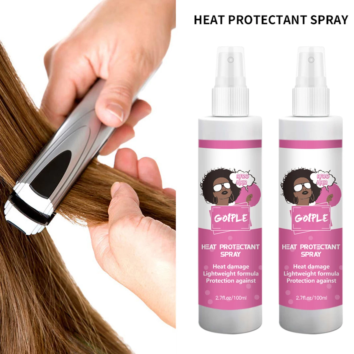 Высококачественный спрей Rivate для защиты волос от нагрева предотвращает повреждение волос из-за горячего воздуха