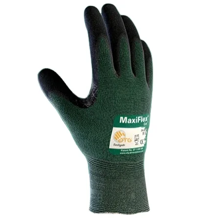 Non-Slip Breathable Seam-Woven  Gloves High-Performance Fiber Nitrile Microfoam Coated Gloves