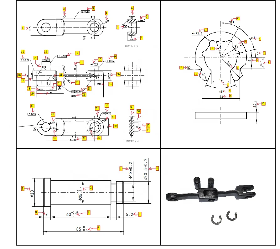 Custom Made X678 X458 X348 Conveyor Chain Drop Forged Rivet Less Chain and Trolley