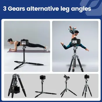 Fotopro Tripod for Camera Camcorder Compact Travel Tripod Stand Aluminum Tripod and Monopod for DSLR Camera product image