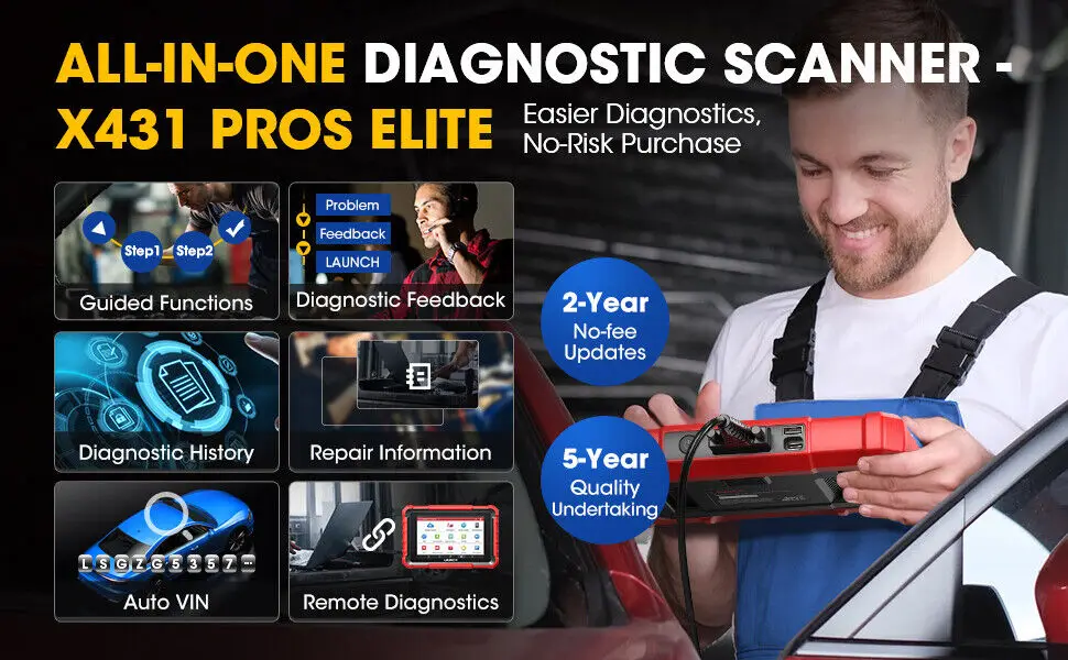 Herramienta de diagnóstico de escáner 2023 Launch X431 PROS ELITE OBD2, codificación de todas las teclas del sistema, Launch PROS ELITE
