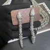 Silver snake earrings*70