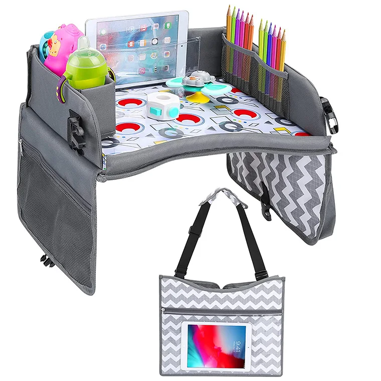 Kids Travel Car Seat Activity Snack Toddlers Fun Lap Desk