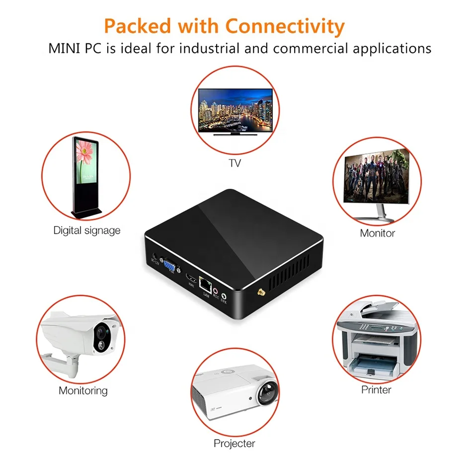 8th Gen Core I7 8550U Slim Mini PC - 8GB RAM, Dual Display